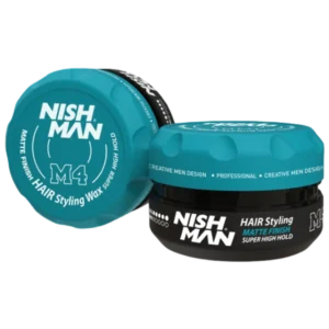 Cera de fijación súper alta NISHMAN HAIR STYLING M4 con acabado mate